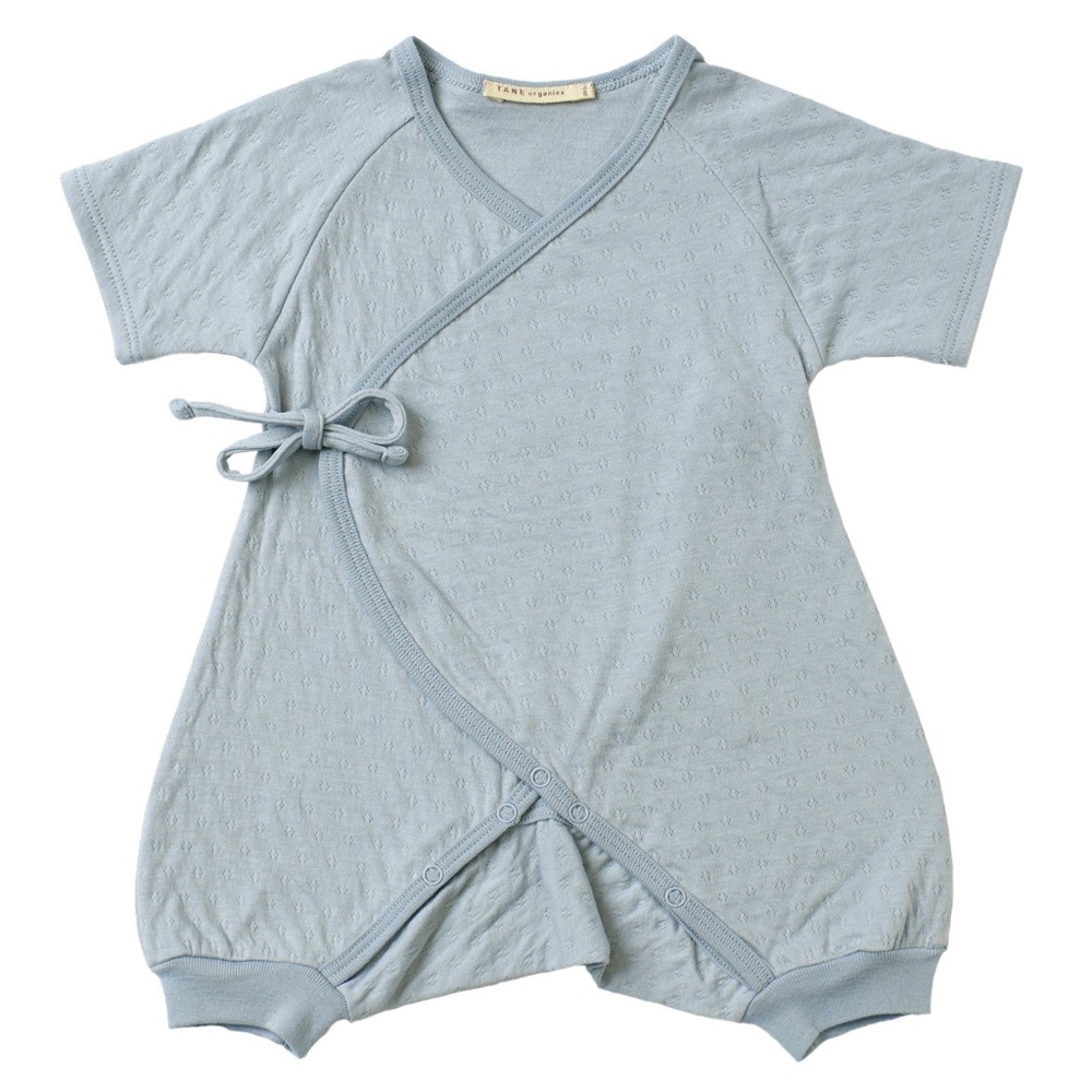 Soft Blue Baby Wrap Romper - Unbranded